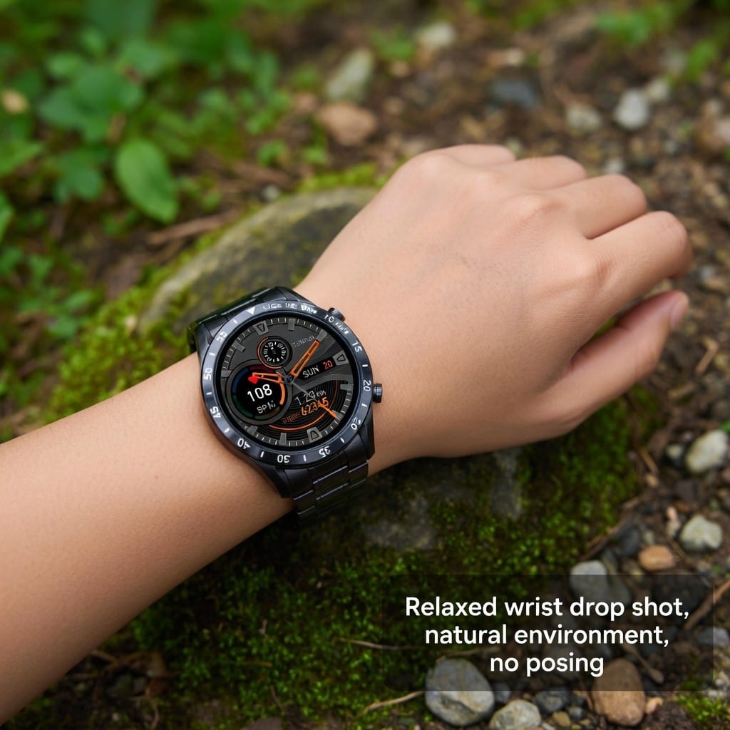 Smartwatch am Handgelenk im täglichen Einsatz